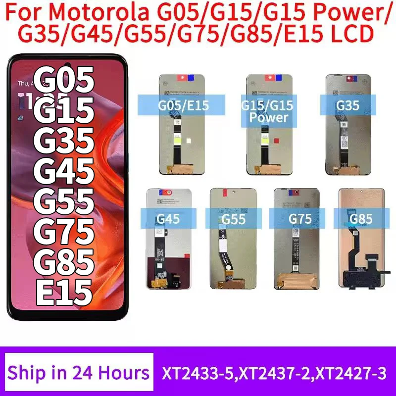 OEM para Motorola Moto G05 G15 G35 G45 G55 G75 G85 pantalla táctil Digiziter para Moto G15 pantalla de alimentación E15