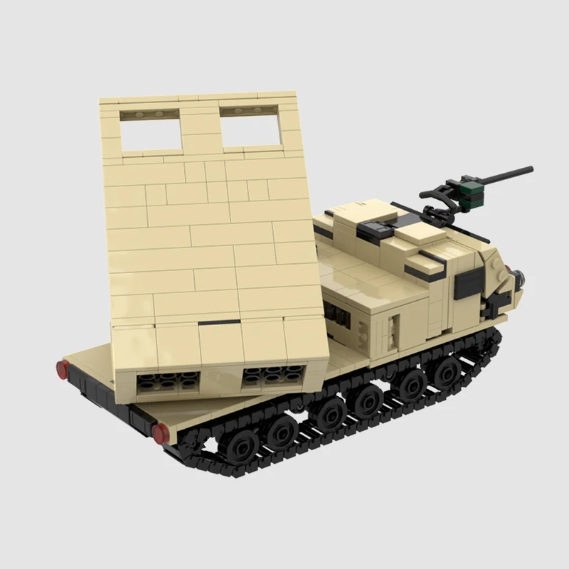 670 pièces de briques de construction modulaires pour véhicule blindé M270 MLRS MOC, jouet éducatif créatif DIY, cadeau d'anniversaire