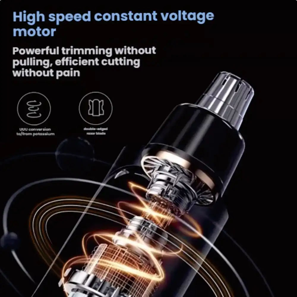 เครื่องตัดขนจมูกและหูแบบพกพาขนาดเล็ก ชาร์จเร็วด้วย USB สำหรับผู้ชายและผู้หญิง อุปกรณ์เสริมความงามบนใบหน้า ชุดอุปกรณ์ความงามไฟฟ้า