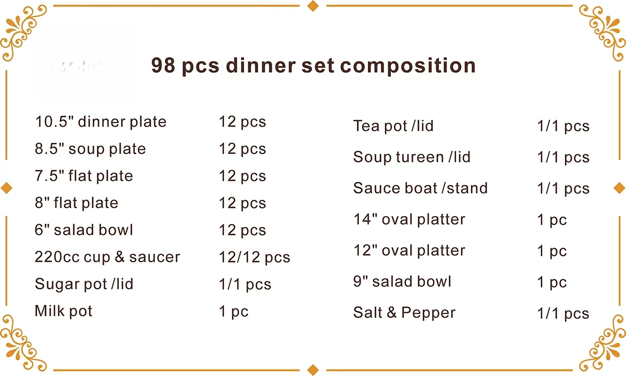 98pcs High Quality Embossed Gold Bone China Ceramic Luxury Reliefs Style Green Color Wedding Porcelain Dinner Tea Coffee  Set