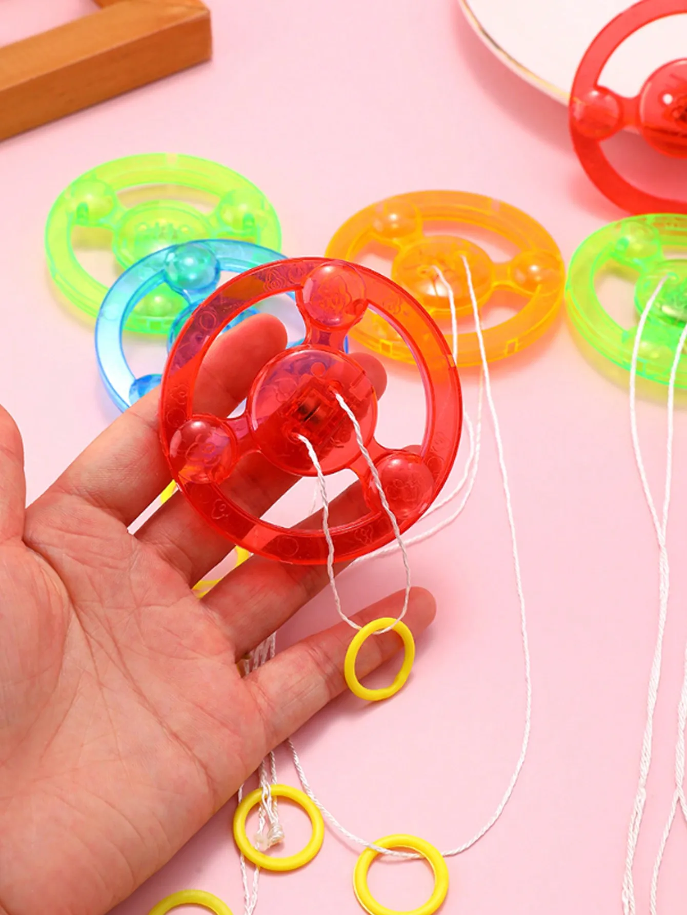 10 قطعة جديد مضيئة اليد سحب مضيئة وامض حبل دولاب الموازنة لعبة مصباح ليد لعبة الجدة الأطفال دولاب الموازنة فلاش الدوران دمى هدايا #5