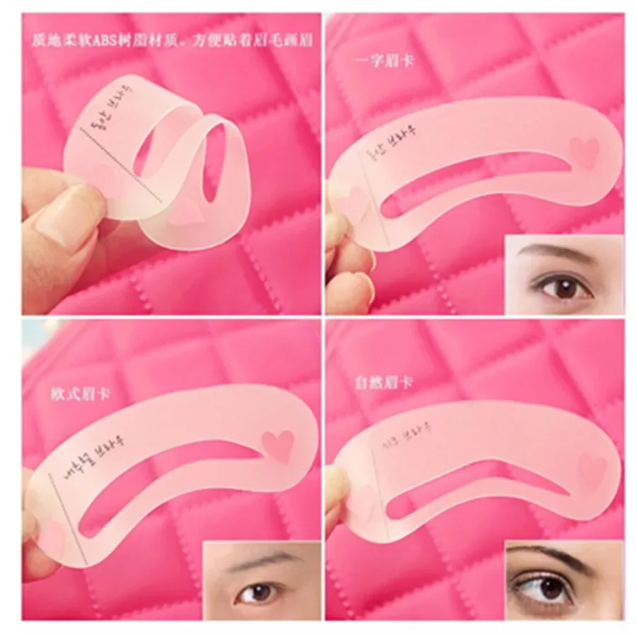 3 pezzi Maquiagens Eye Brow Classe Guida al disegno Stencil per sopracciglia Modello di carta Assistente Strumento per il trucco della cura degli occhi