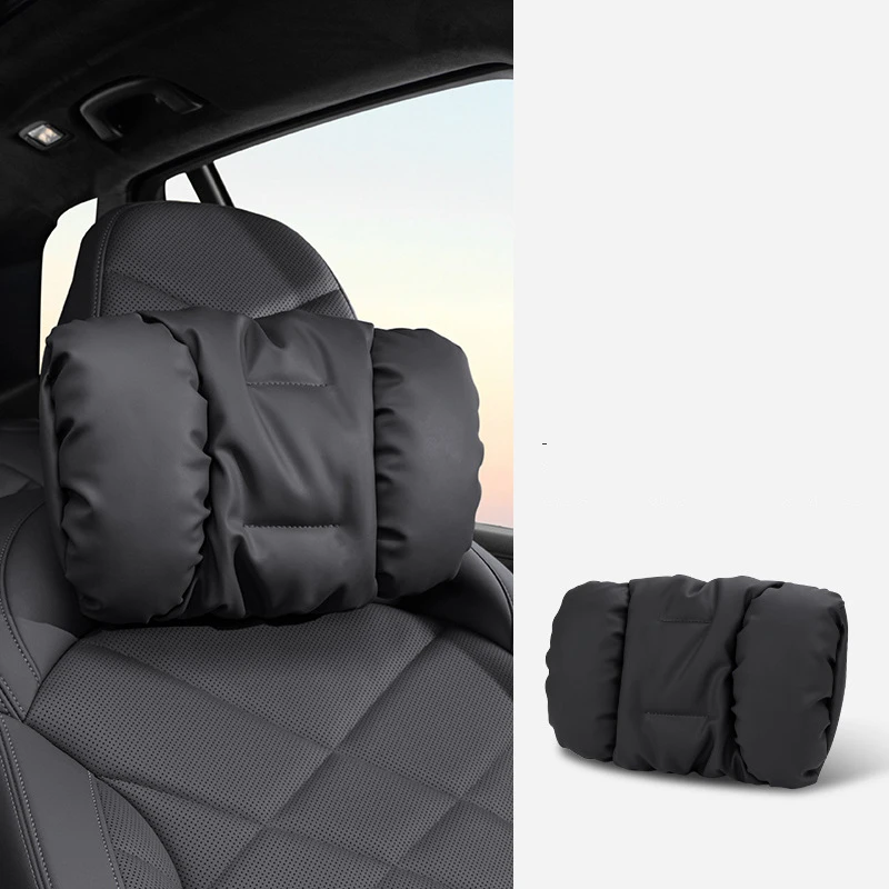 

Car Headrest Pillow, Nappa Leather Bubble Neck Support Cushion,, Universal Vehicle Comfort Accessories Luxury Car Neck Pillow