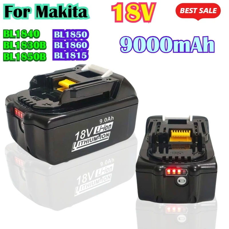 

9000mAh 18V for Makita Battery Rechargeable Power Tool Battery BL1830 BL1850 BL1840 BL1860 BL1815 Replaceable LED Lithium-ion