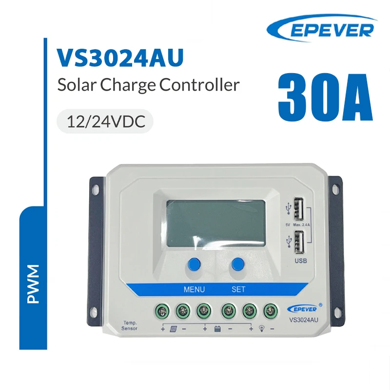 EPEVER 10A 20A 30A 45A 60A PWM Solar Laadregelaar VSAU Smart Zonne-energie Systeem Regulator LCD 12/24/36/48V Max PV 96V