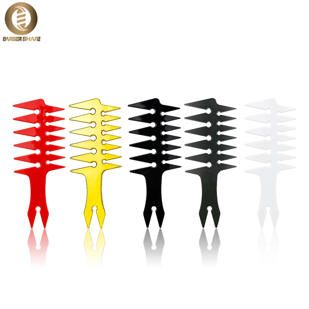 Men Oil Head Comb Hairdresser Haircut Wide Tooth Fork Comb Two-side Tooth Design Detangling Comb Salon Barber Hairdressing Tools