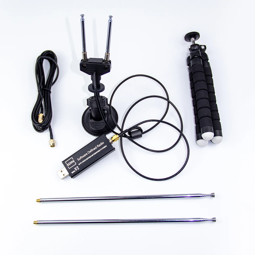 RTL-SDR6 V2 RTL2832U Software Defined Radio Receiver FC0012 FC0013 22-1100MHz With L-Band Plug Play USB Powered ADS-B Decoding