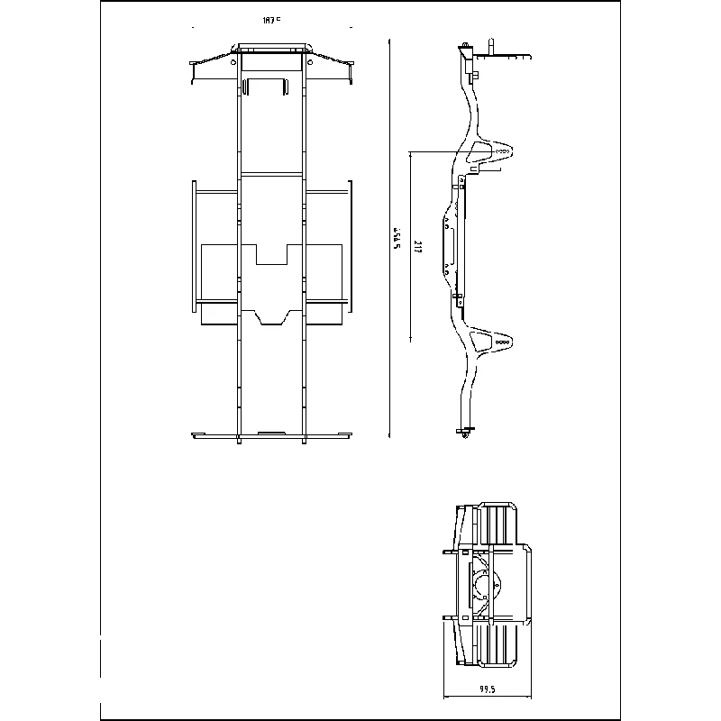 LESU 1/10 Metalowe Podwozie Crawlera Szyna Rama Zderzak D90 Do Modelu RC Terenowego DIY Akcesoria Samochodowe Zabawki TH17932