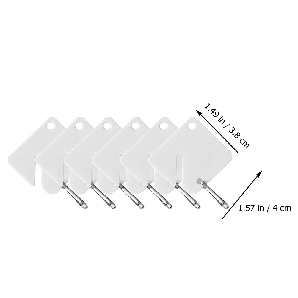 60Pcs Professional Acrylic Key Tags Blank Hanging Identification Labels Key Ring Accessories for Keys Luggage Pets Hotel Use
