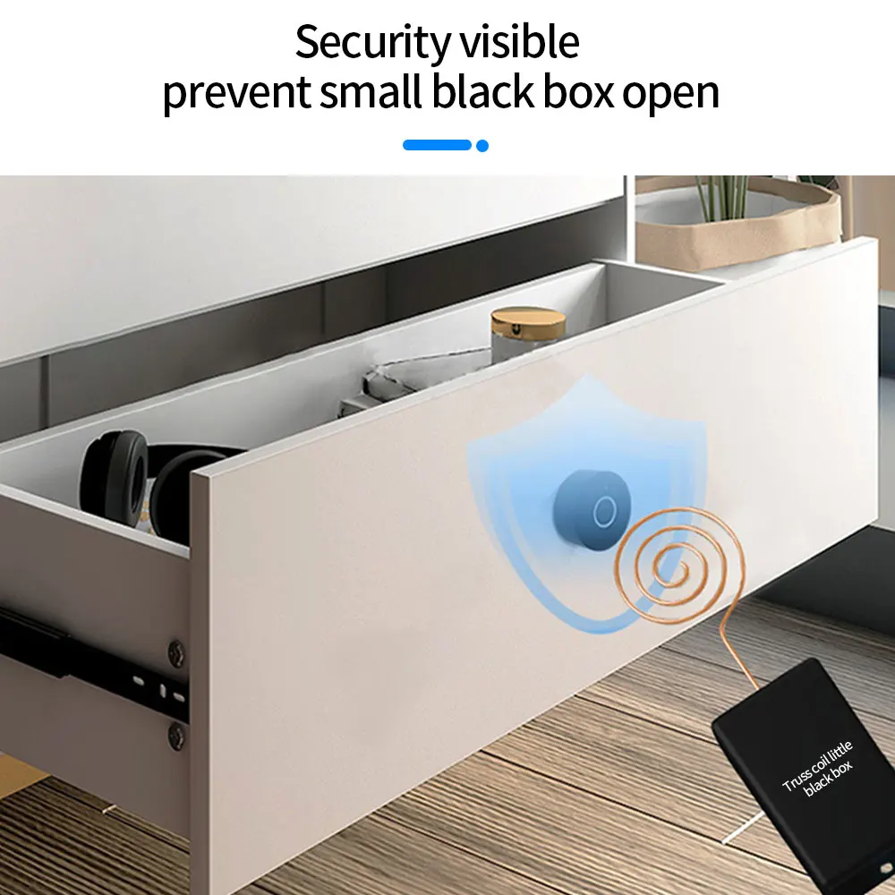 Smart Biometric Fingerprint Home File Drawer Cabinet Lock Keyless Invisible Furniture Wardrobe Electronic Locks Emergency Charge