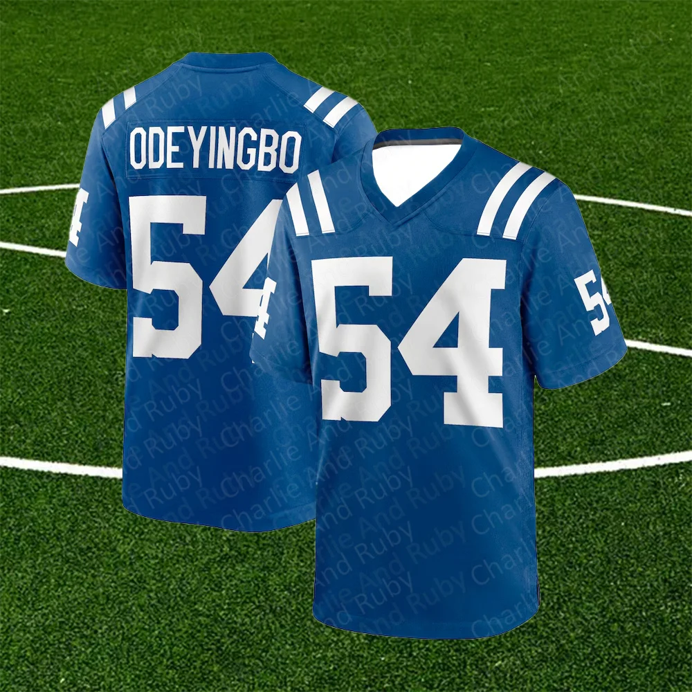 Evan casco-IndianColts Jersey para esportes, Ronnie, Marshall, Jr. Dayo, Odeyingbo, tops de moda, cor azul, tendência, roupas esportivas, No.26, 48,54