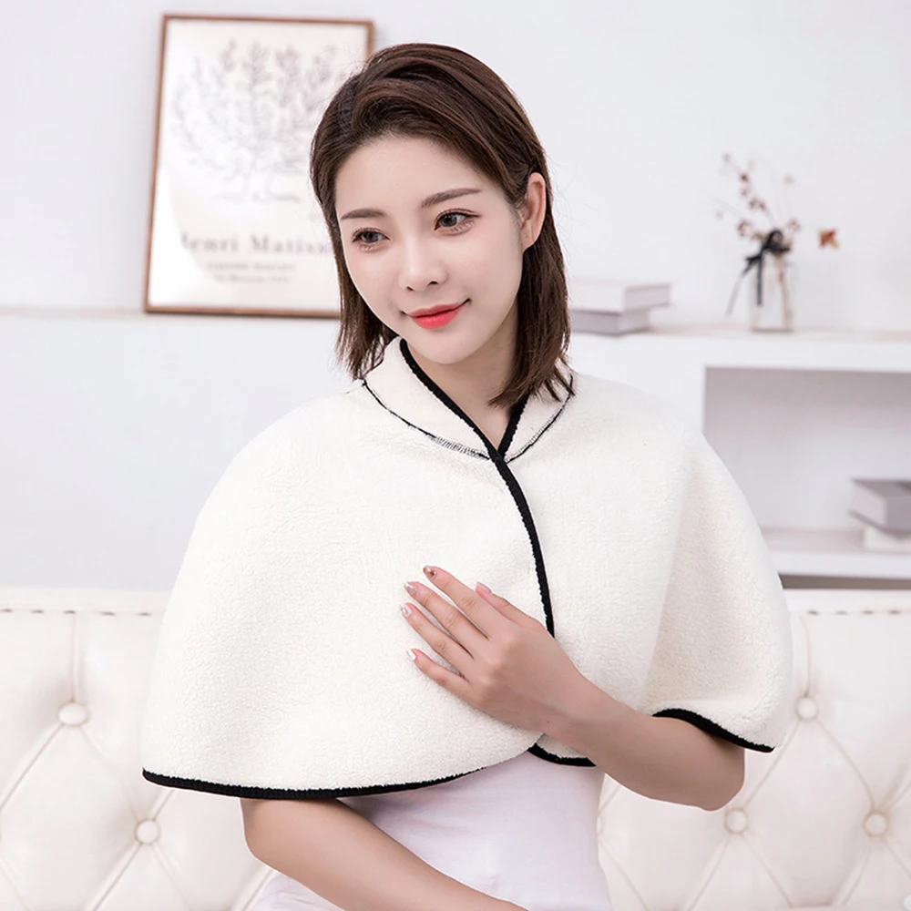 Imitation Sherpa Shawl Plush Neck Scarf Shoulder Pads Autumn and Winter Protect Against Cold and Warmth Simple Solid Color