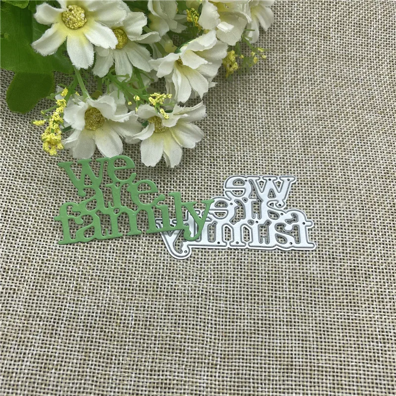 We family Metal CutMetal cutting dies  mold Round hole label tag Scrapbook paper craft knife mould blade punch stencils dies