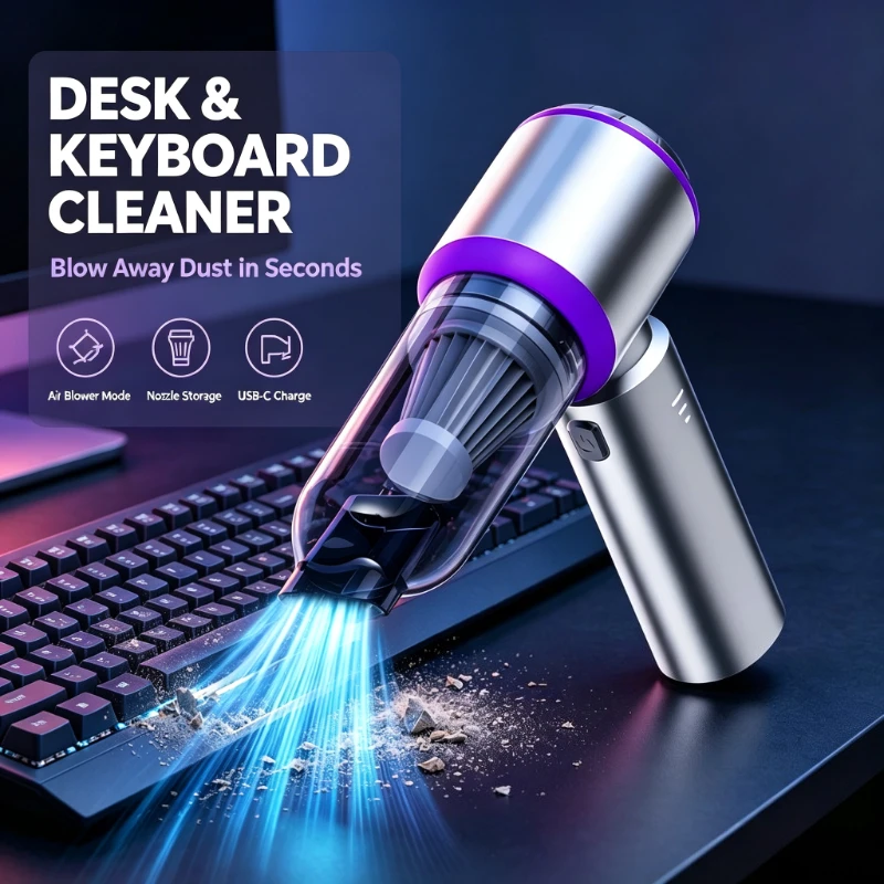 Brushless Motor Wireless Car Vacuum Cleaner High Power Handheld Portable Powerful Air Duster For Car Household Cleaning