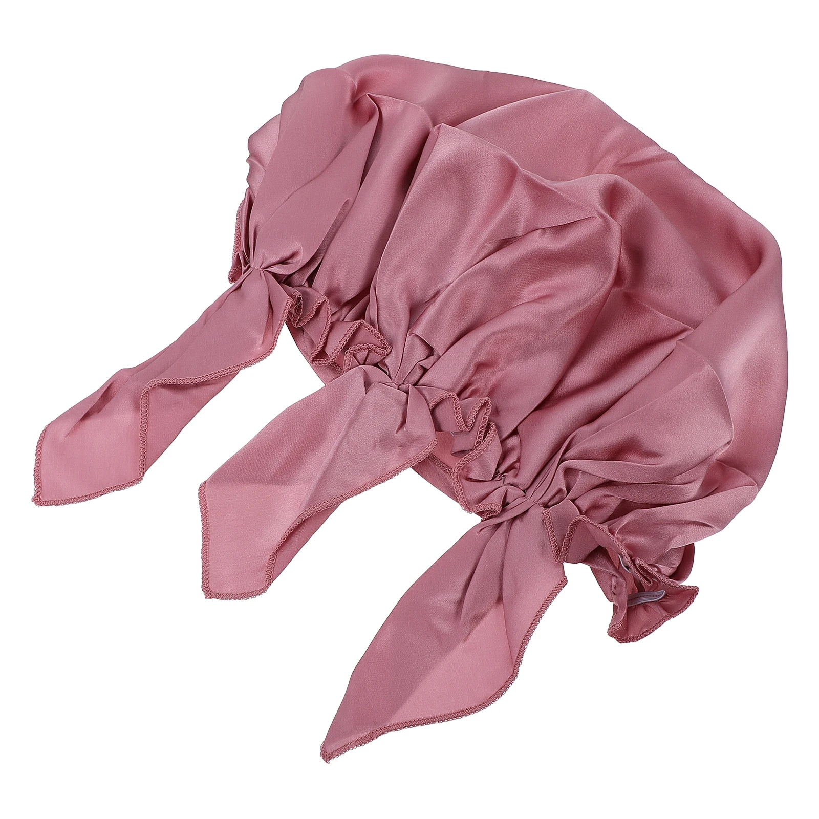 

Silk Haircare Hat Satin Sleep Elastic Design Comfortable Wear Solid Color Reverse Charm Makeup Hair Cap Bonnet