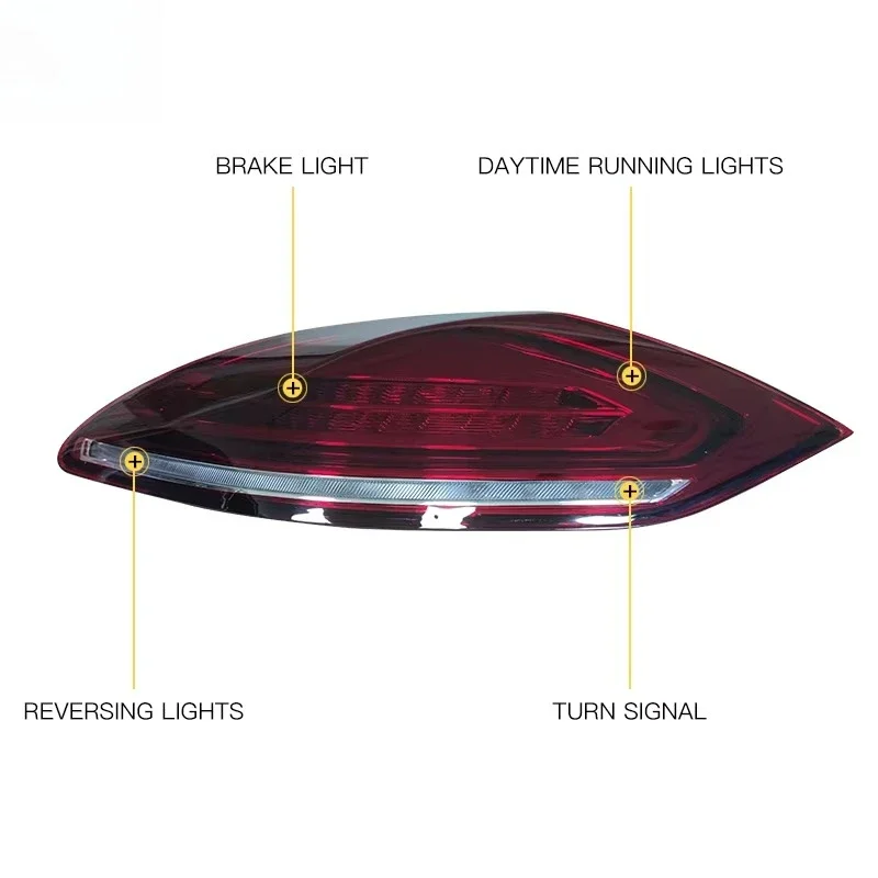 ل-بورش باناميرا أضواء خلفية 2010 2013 970.1 LED 970.1 المصابيح الخلفية ترقية 970.2 LED التوصيل والتشغيل أضواء الفرامل الخلفية
