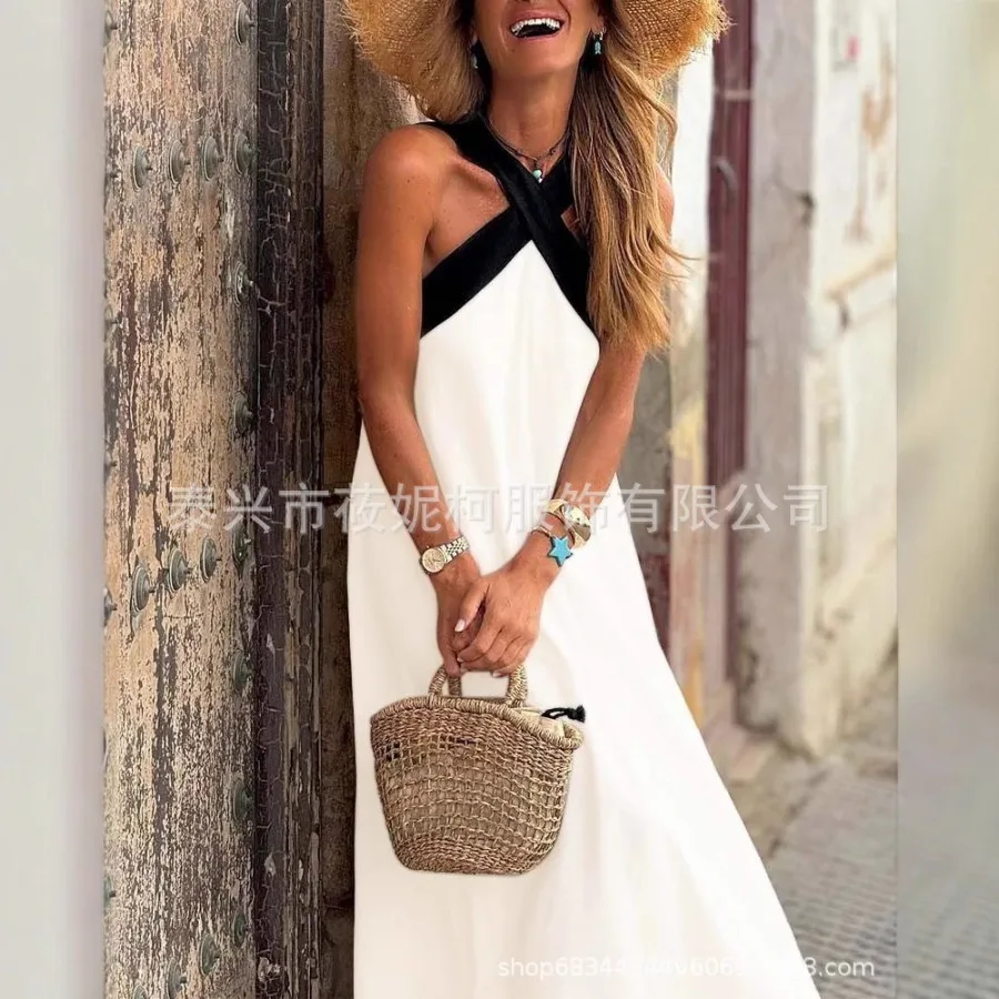 

【New style】Summer new - women's clothing short-sleeved long dress sexy beautiful dress