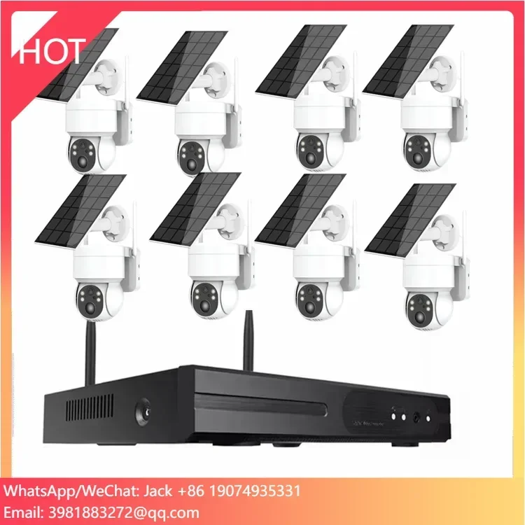 Jianvision Wireless Surveillance Ptz Solar Camera Wifi Detecteur Mouvement with Solar Panel and Hard Drive 2TB