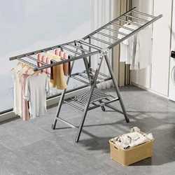 Household Floor Folding Drying Rack, Bedroom Balcony Drying Rack, Indoor Baby Cool Hanging Clothes Rod, Sun Quilt