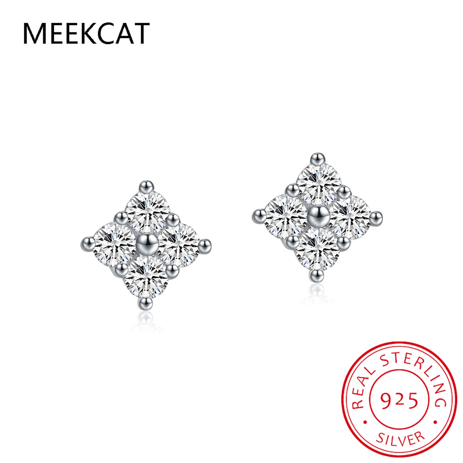 

Simple D Color Moissanite 925 Sterling Silver Dazzling Lab Created Diamond Ideal Cut Stud Earrings For Women Jewelry Brincos