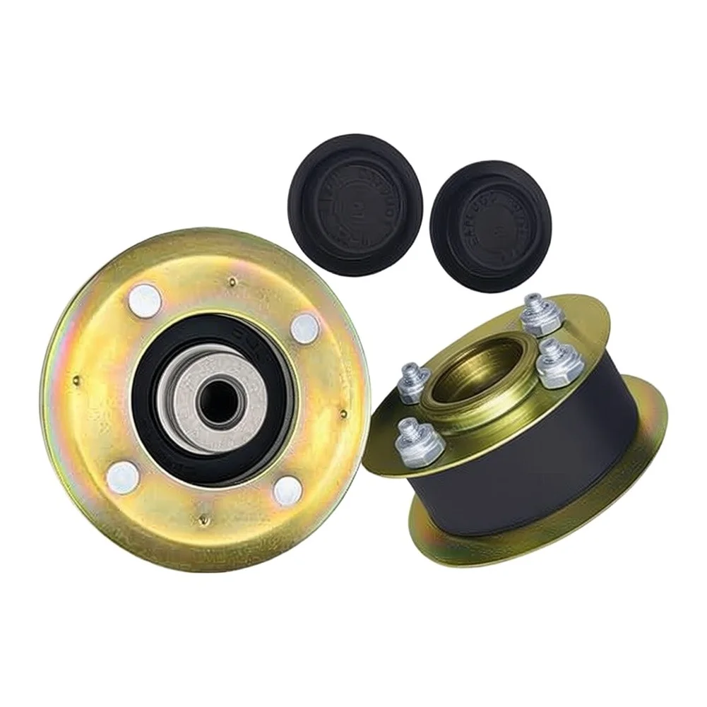 2 Pack Pulley Kit For Lawn Mowers Replacement Parts Idler Assembly With Rubber Covers Garden Tools Accessories