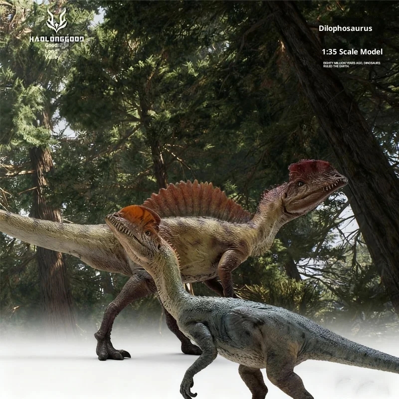 

Prehistoric Dinosaur Simulation Model Dilophosaurus Action Figure Collectible Desktop Ornaments Festival Gift To Friends