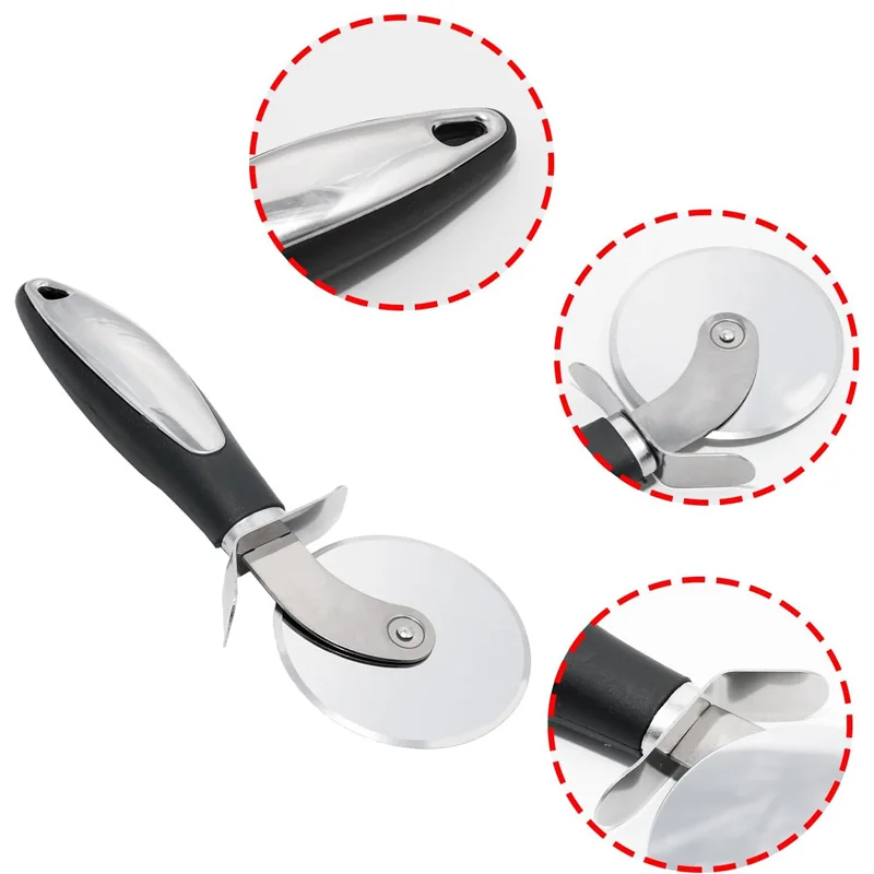 Family Pizza Cutter Set, 7.9 Inch with Thumb Guard, High Quality & Durable, Enjoy Cooking with Love, Gift for Pizza Lovers