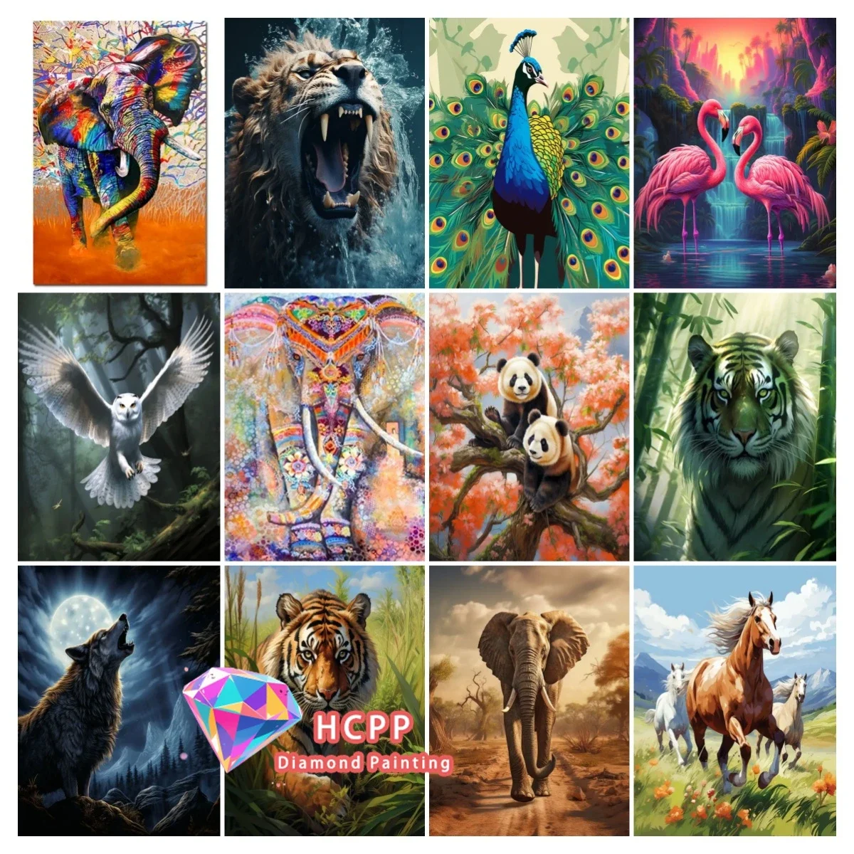 

Набор алмазной живописи с лесными животными, квадратный круглый бриллиант, 5D DIY мозаика, ручная работа, искусство для взрослых, изысканный подарок, ремесла, украшение дома