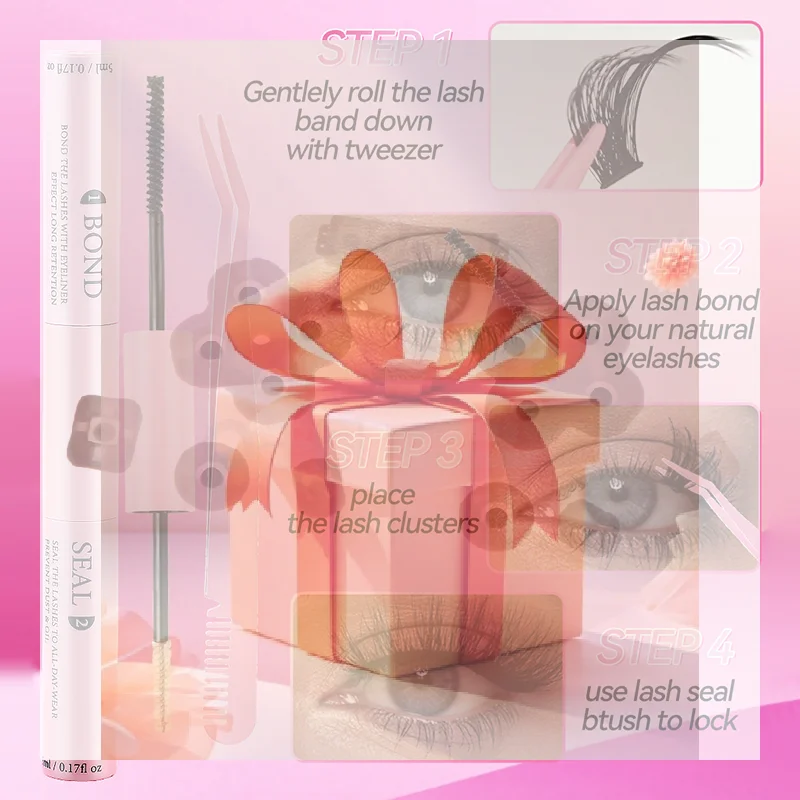 Waterproof Mascara Wand - Wimpernkleber und -versiegelung für DIY-Wimpernbüschel, langanhaltender