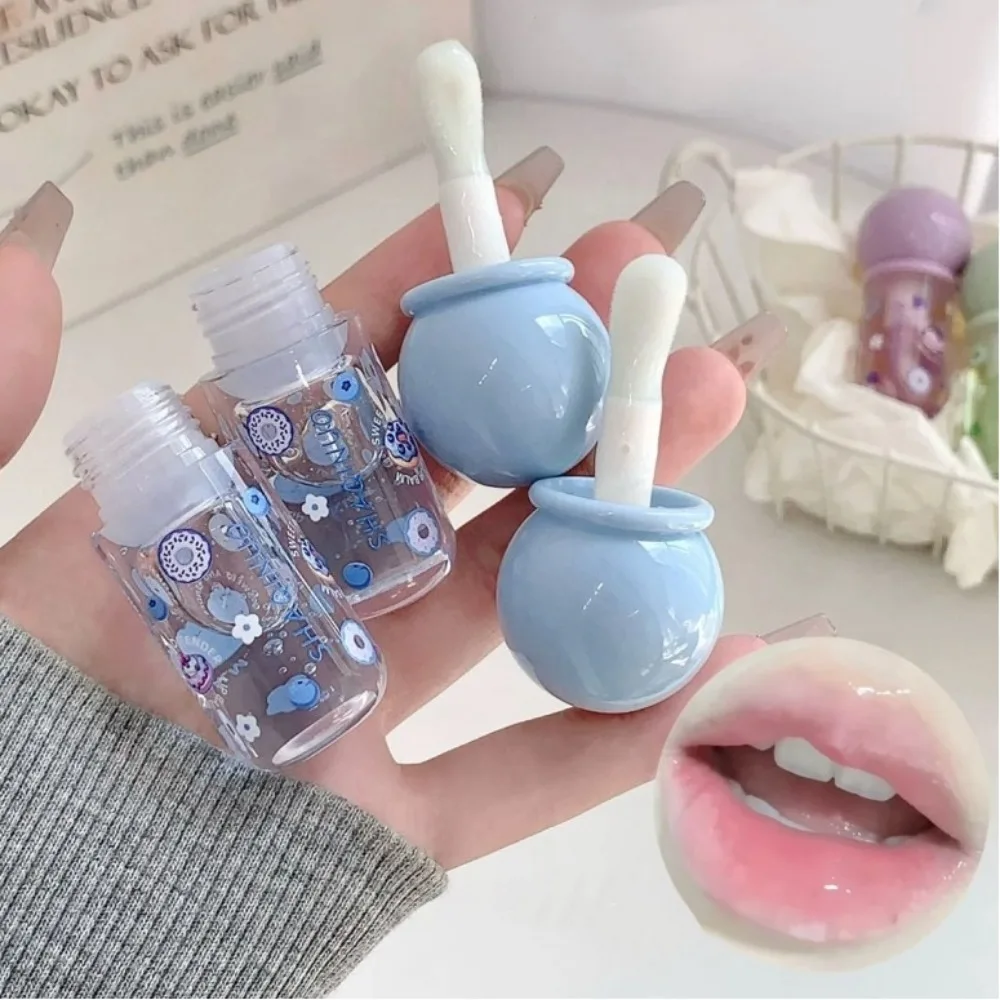 ضوء الماء ملمع الشفاه شفاف الخوخ العنب دائم ترطيب ممتلئ الجسم مرآة الفاكهة كريستال زيت الشفاه ماكياج العناية بالشفاه #5