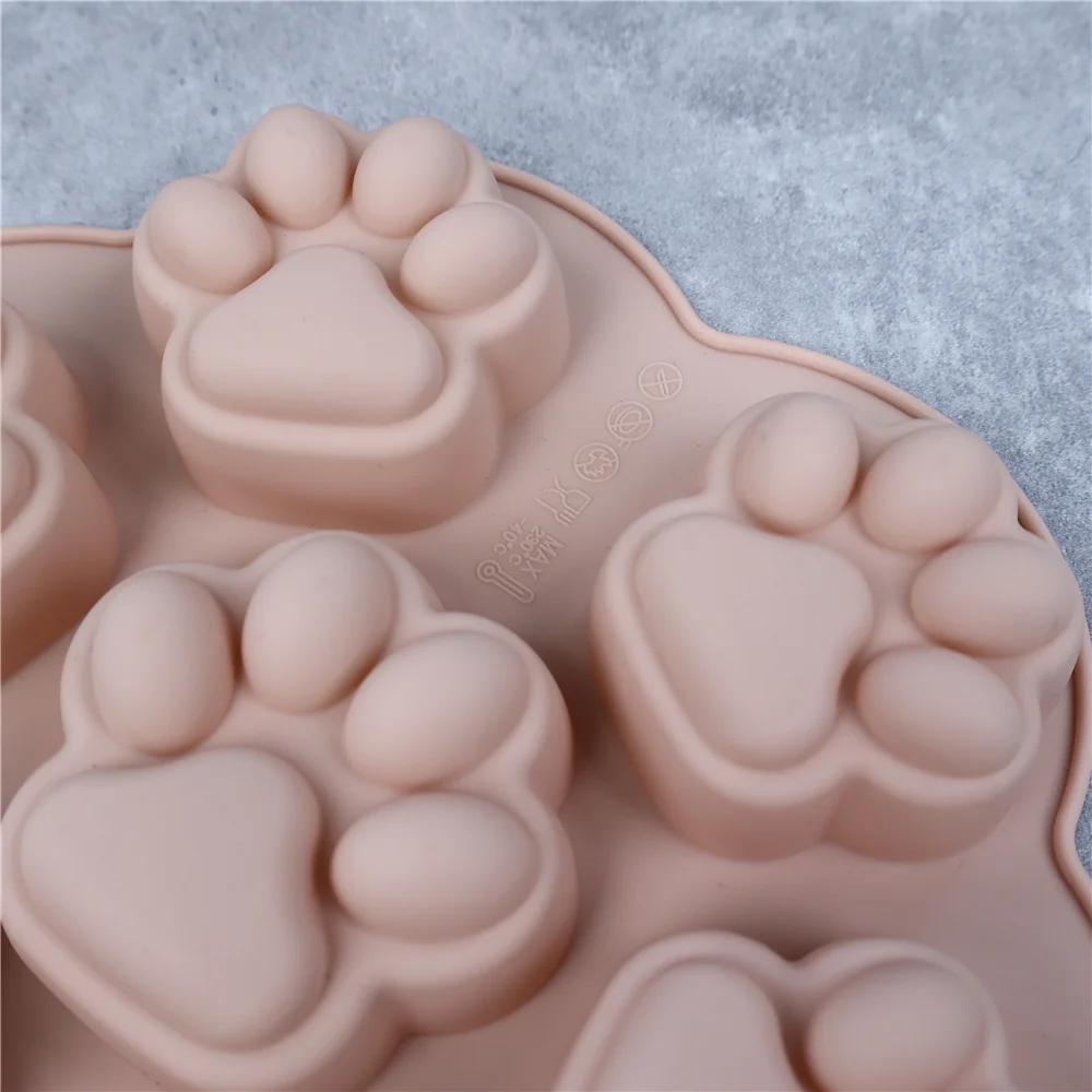 Cat Footprint Silicone Mold Cake Moulds Cookie Cutter Fondant DIY Cat Paw Silicone Bakeware Molds Baking Accessories