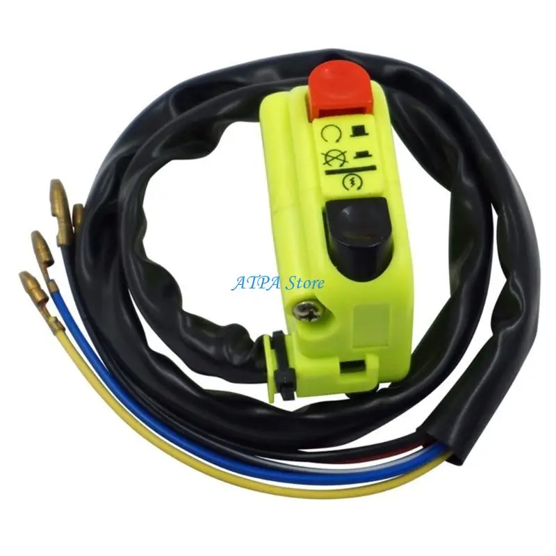 

U13C 7/8" Motorcycle Handlebar Mount Headlight Start Button Start Stop On Off Switch Replacement Universal for Motorbike