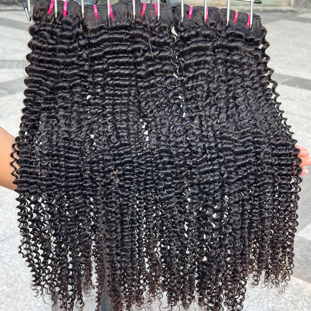 8-30 بوصة غريب مجعد الشعر حزم وصلات شعر جيري مجعد حزم نسج على شكل شعر إنسان حزمة الشعر التمديد 100 جرام/حزمة