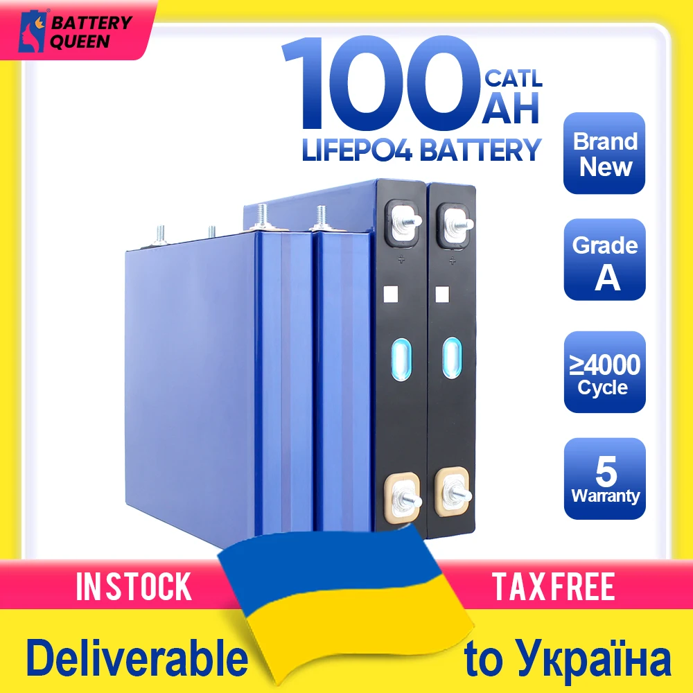 

CATL 8/16/32PCS 100AH Brand New LiFePO4 Battery Pack Lithium ion Cells 3.2V Lifepo4 Batteries in stock Ship Free To Ukraine