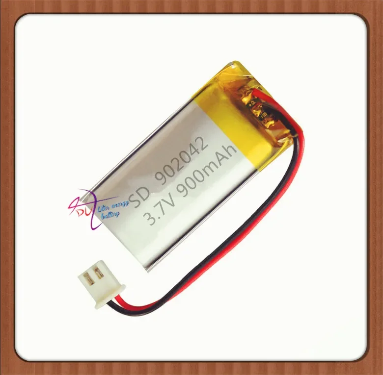 XHR-2P 2.54 900mAh 902042 3.7V lithium polymer battery 902040 GPS scan code instrument speaker driving apparatus