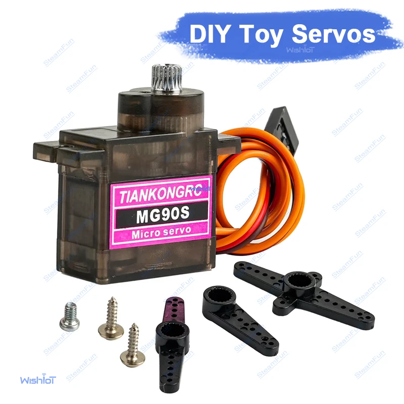 

9g Micro Digital Servo Metal Plastic Gear Brushed Motor MG90S 180/270/360° High Torque for RC Car Robot Airplane Model DIY Toy