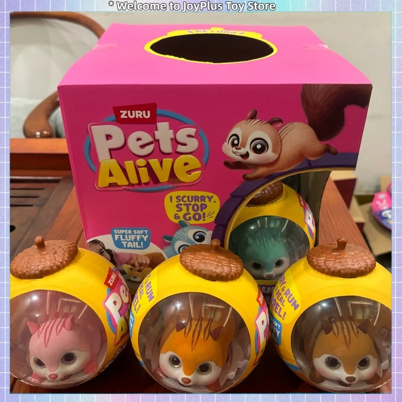 Zuru Pets Alive Scurry 'N Squirrel Ball: Пушистая милая мини-игрушка-белка в закрытой коробке, электрическая кукла-белка, игрушка-сюрприз, коллекционный подарок для детей