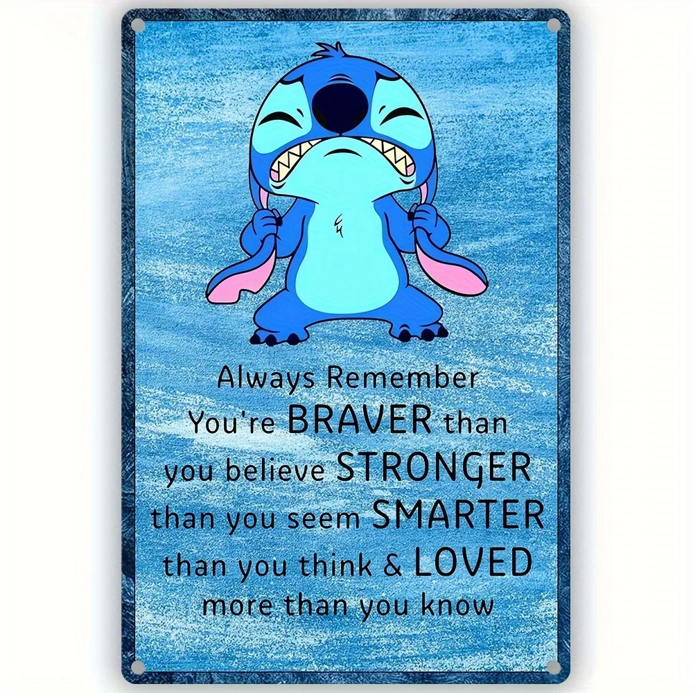 قطعة واحدة من لافتة الحائط المعدنية - "أنت أكثر شجاعة من صدق" ديكور معدني عتيق، 20.32 سم × 30.48 سم، هدية مثالية للغرز F