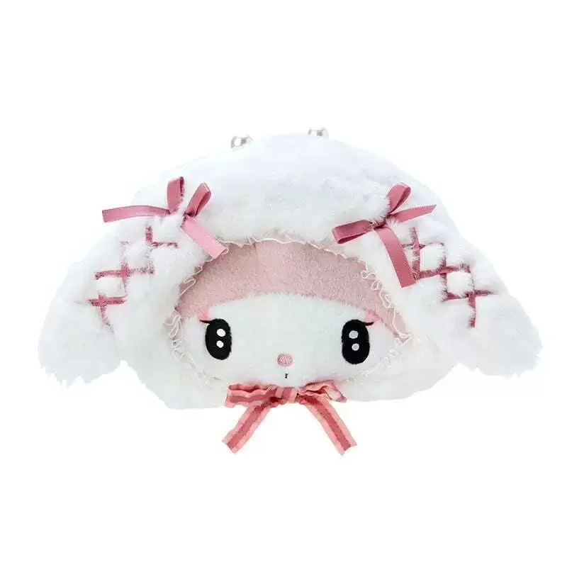 Anime Cartoon My Melody Kuromi Plush Doll Storage Bag Kawaii Portable Coin Purse Multifunctional Lipstick Bag Holiday Gift