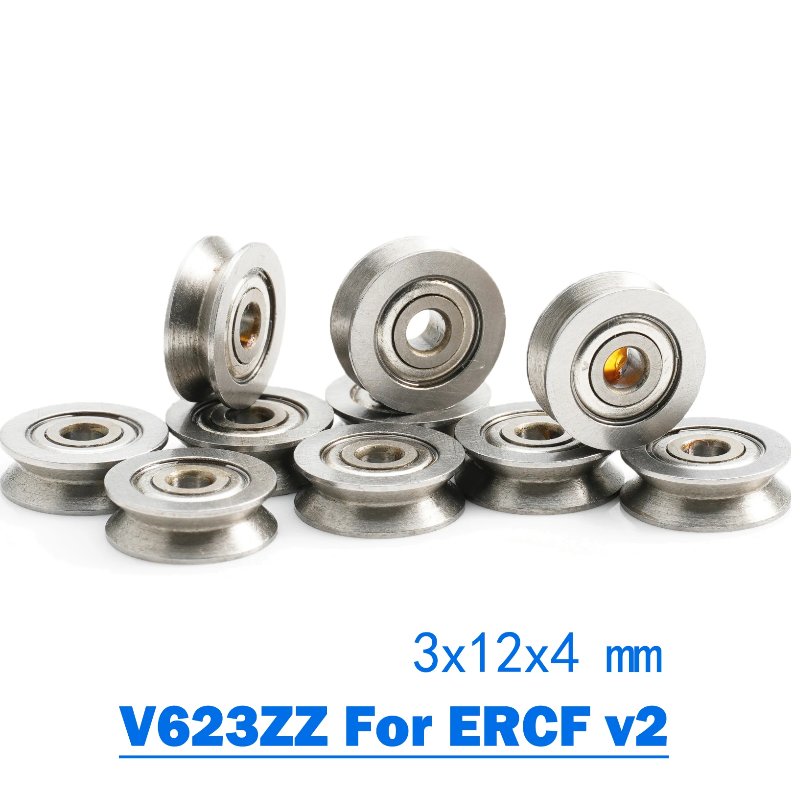 V623ZZ ( 10 PCS ) V Groove Sealed Ball Bearing 623VV Guide Track Roller Bearing V623 Embroidery Machine Bearing