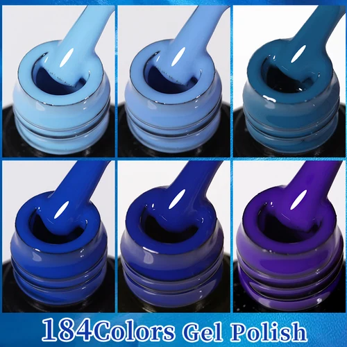Imagen 2 del producto LILYCUTE-esmalte de uñas de Gel, 7ML, serie azul, Vernis, Gel UV semipermanente, diseño artístico de uñas, esmalte de uñas en remojo, todo para manicura