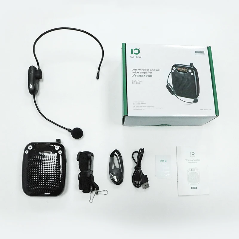 SHIDU S611 Wireless Bluetooth Small Bee Speaker Lecturer, Tour Guide Special High-Power Microphone Can Plug TF Card Speaker