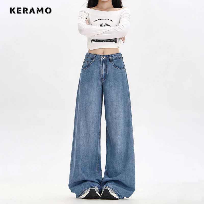 

Y2K мешковатые джинсовые брюки 2000-х годов, минималистичные повседневные винтажные брюки, уличная одежда в стиле гранж, женские однотонные джинсы с высокой талией в стиле ретро