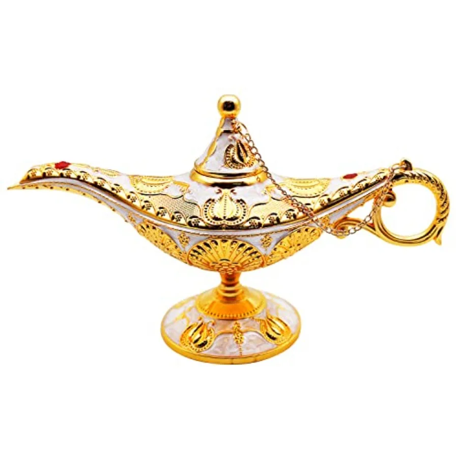 Aladdin Magic Genie Lamps - Classic Vintage Magic Genie Light Costume Lamp for Home Wedding Table Decoration, Size