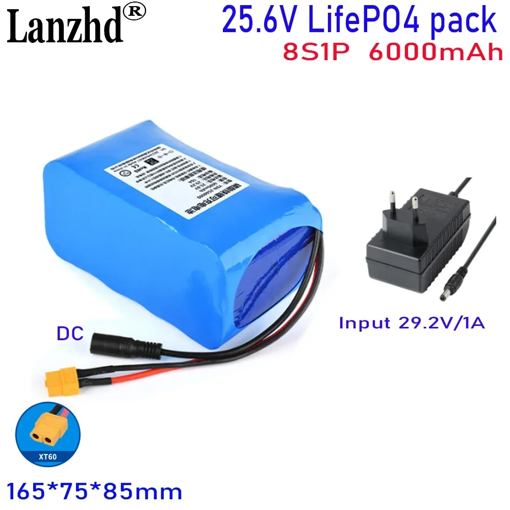 NEW 32700 8S1P LiFePO4 battery Pack 6000mAh Output 24V 25.6V For mobile power supply Audio LED lights Lithium iron phosphate