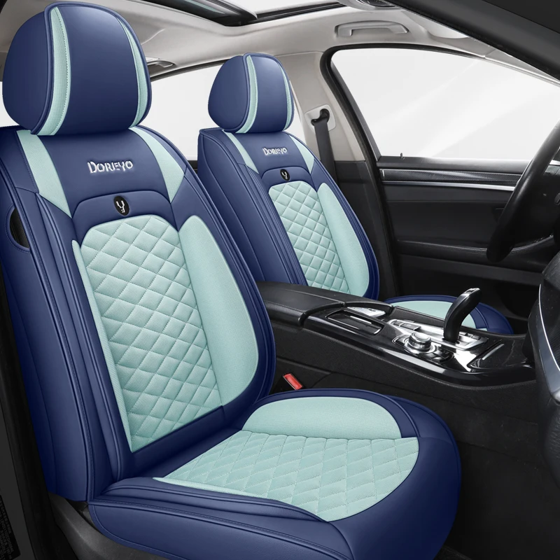 Universal Leather Car Seat Covers for Nissan Qashqai j10 Almera n16 Note X-trail t31 Patrol y61 Juke Leaf Teana Auto Accessories