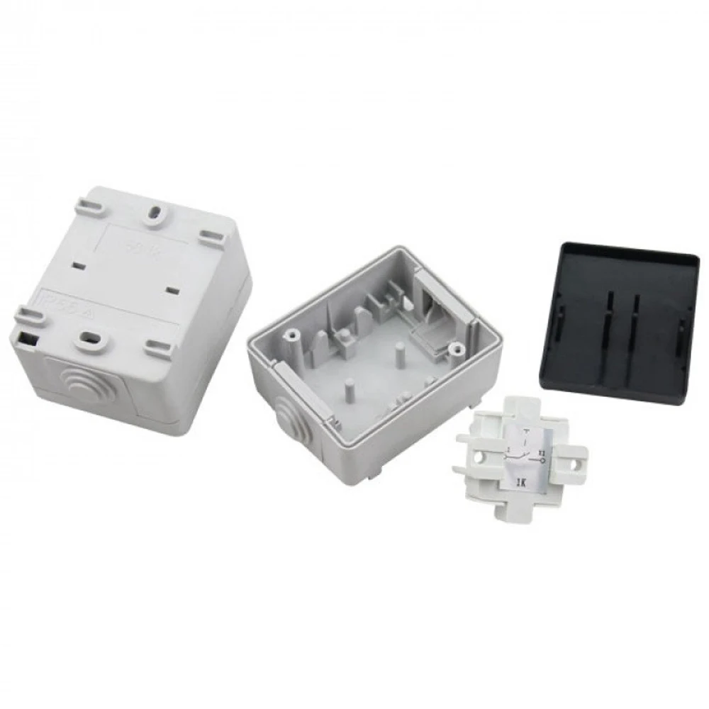 250V Waterproof Box 1 Way IP44 Waterproof Box Kitchen Bathroom Wall Switch Socket Cover Surface Installed With Splash Protection