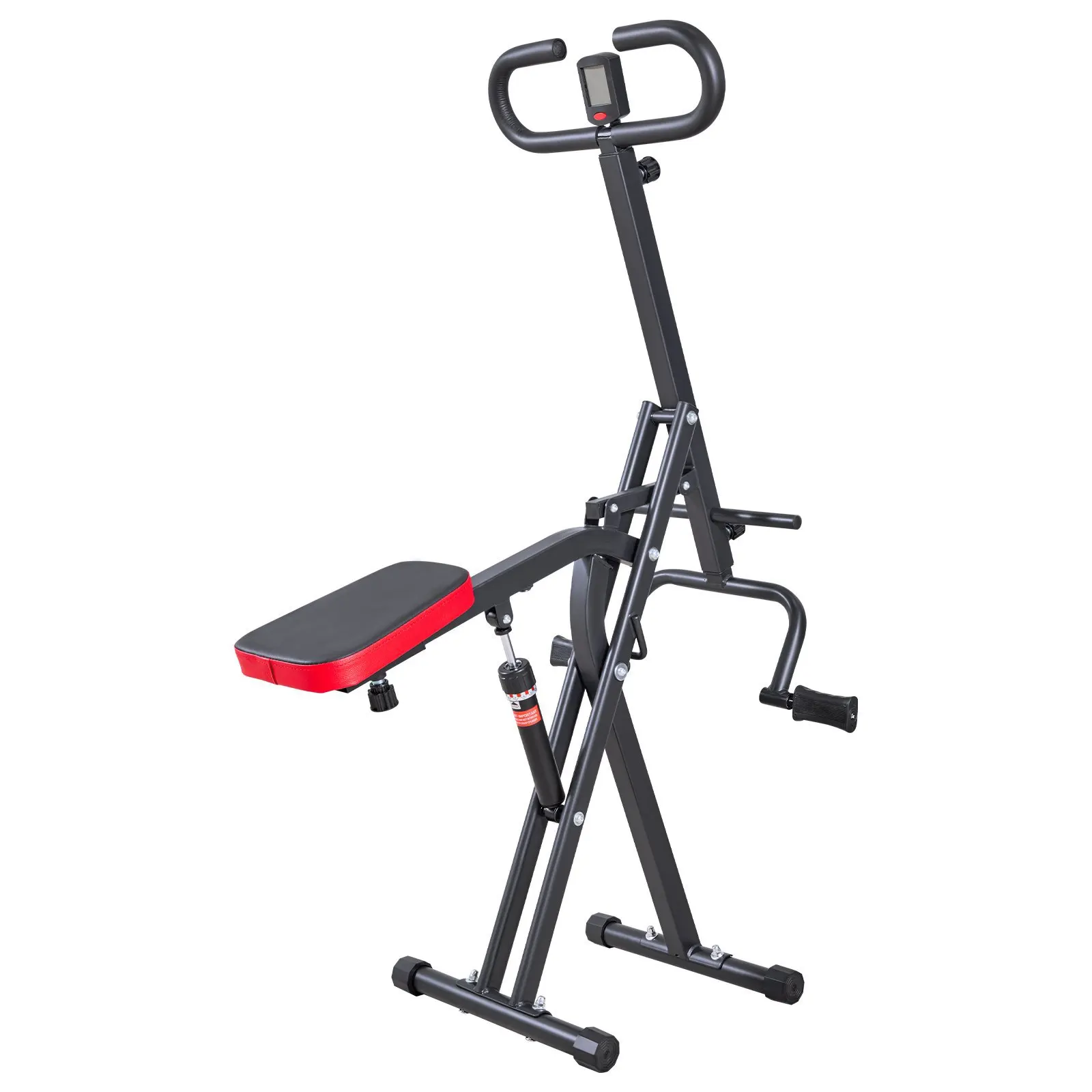 

Тренажер для приседаний, тренажер для глубоких приседаний и гребли для дома, простая установка и складная конструкция, тренажер для ягодиц с 12-позиционной регулировкой.