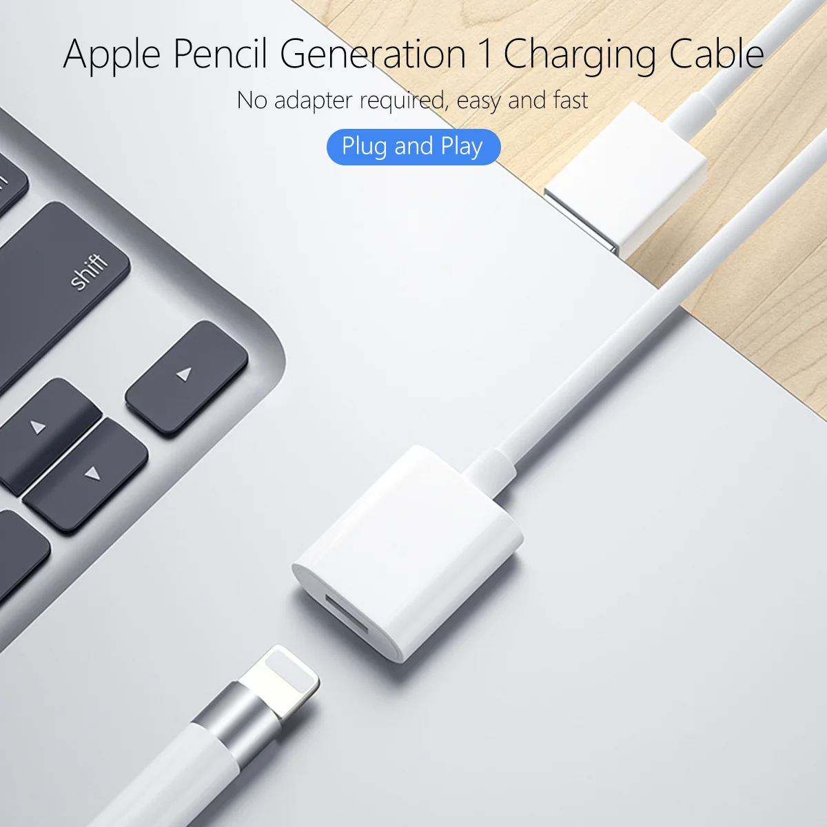 For Apple Pencil Tip & Magnetic Replacement Cap/ Charging Adapter/Charge Cable for Apple Pencil 1st 2nd Generation Accessories