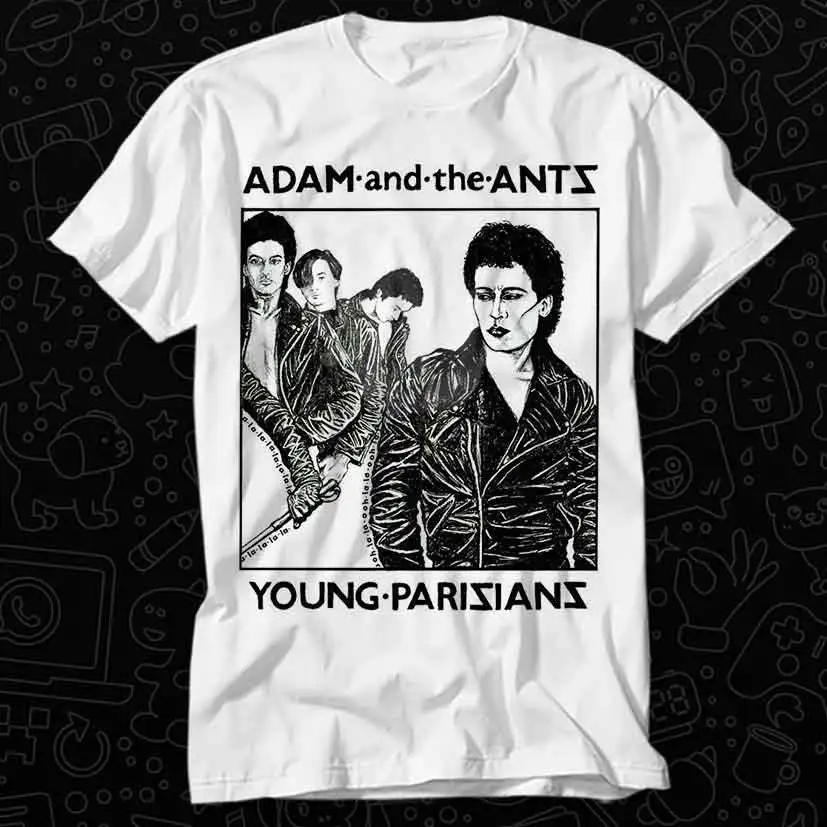 Adam Ants Young Parisians Super Cool Hipster Fashion Best T Shirt Top Adult Vintage Music Movie OZ402